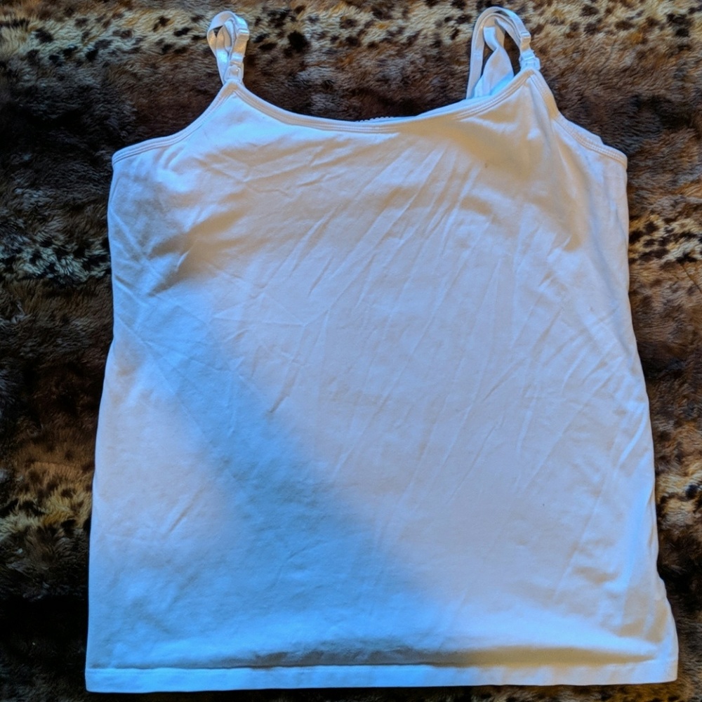 White maternity nursing tank